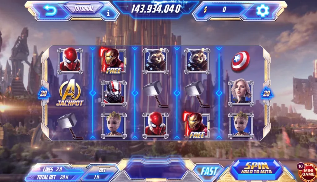 Chơi game nổ hũ slot Avengers tại cổng game đổi thưởng nhat vip thắng cực khủng